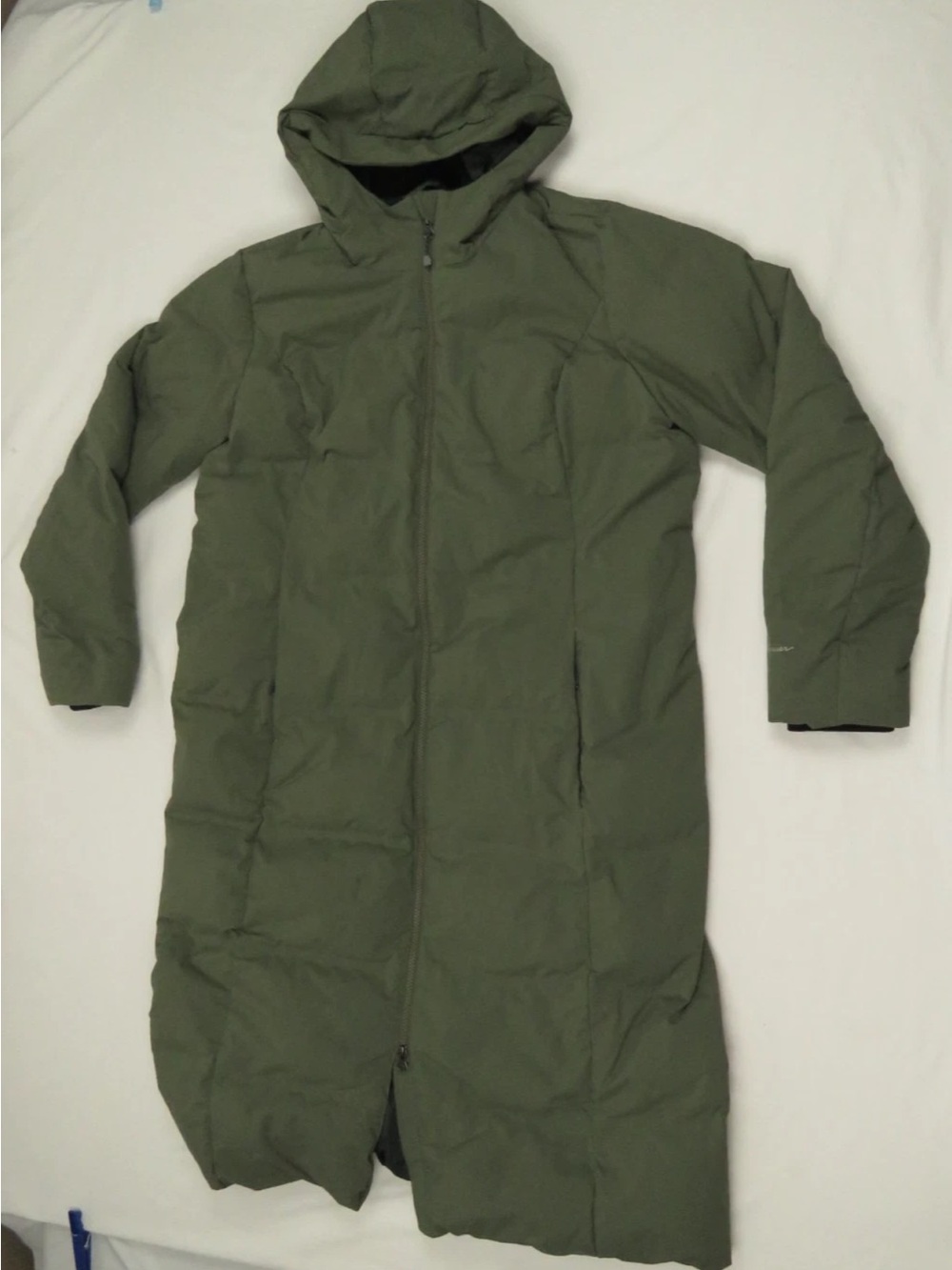 Eddie Bauer Down Green Hooded Full Zip Parka Coat Puffer Jacket XL